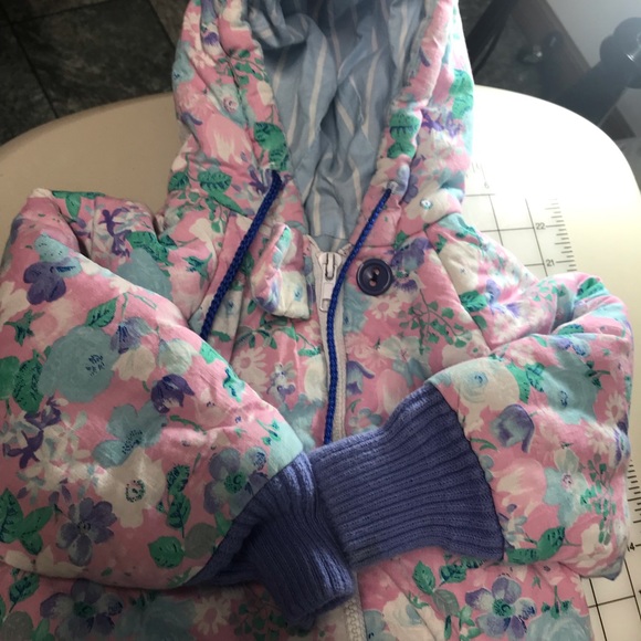 Wibbies Baby Girl Snow Coveralls & Built in Hood - Picture 3 of 6